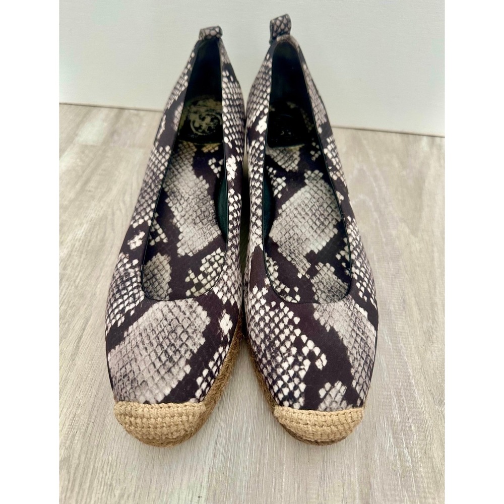 Tory Burch Snake‎ Print Wedge Espadrilles Women's Flats Shoes sz 8.5